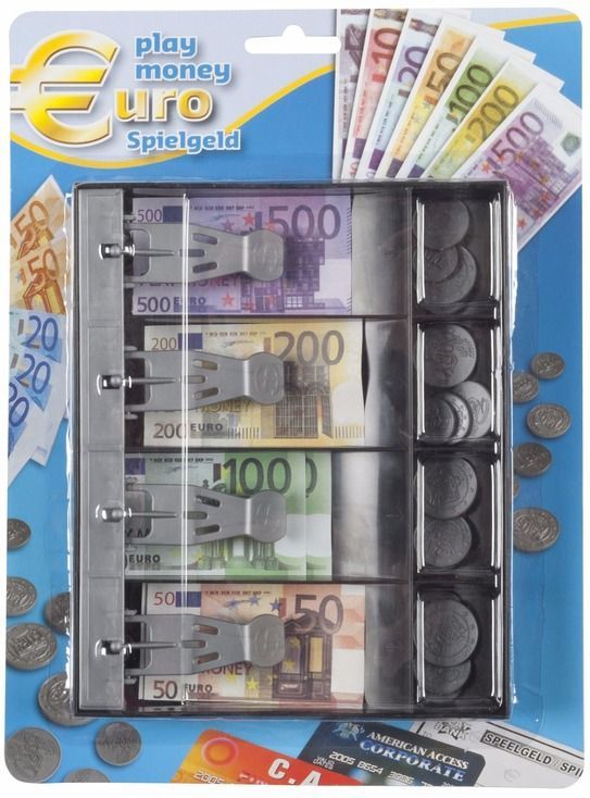 Kinder speelgeld set in kassalade 24 delig - Speelgoed nepgeld