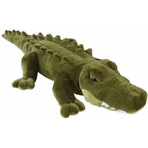 Krokodil/alligator knuffel liggend 80 cm - Knuffeldier