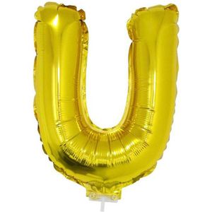 Opblaasbare letter ballon U goud - Ballonnen