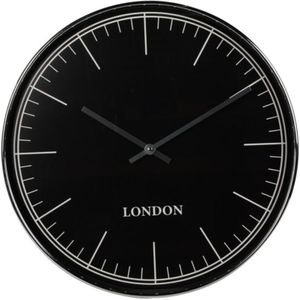 H&S-Collection-Wandklok-London-zilver-zwart