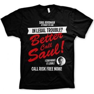 T-shirt Breaking Bad Better call Saul zwart voor heren - Feestshirts