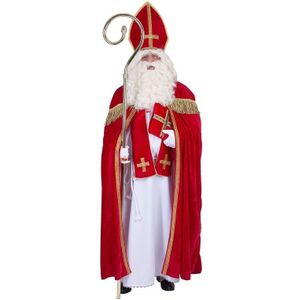 Sinterklaas kostuum - inclusief witte pruik met baard - Carnavalskostuums