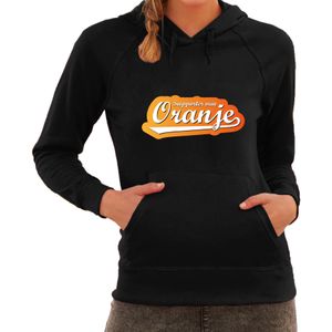 Zwarte hoodie Holland / Nederland supporter van oranje EK/ WK voor dames - Feesttruien