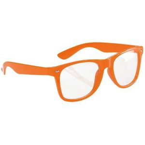Neon oranje zonnebrillen - Verkleedbrillen