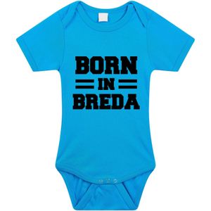 Born in Breda cadeau baby rompertje blauw jongens - Rompertjes