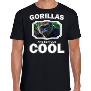 Dieren stoere gorilla t-shirt zwart heren - gorillas are cool shirt - T-shirts