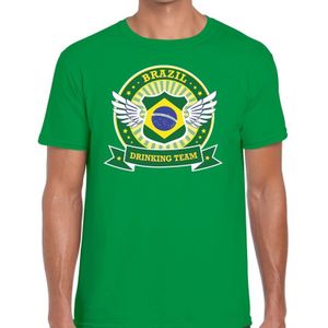 Groen Brazil drinking team t-shirt heren - Feestshirts