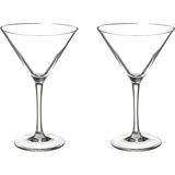 Cocktailglazen/martiniglazen - 8x stuks - 210 ml - transparant