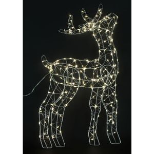 Kerstverlichting LED rendier - hangend - 53 cm - 200 lampjes - metaal - verlichte dieren - kerstverlichting figuur