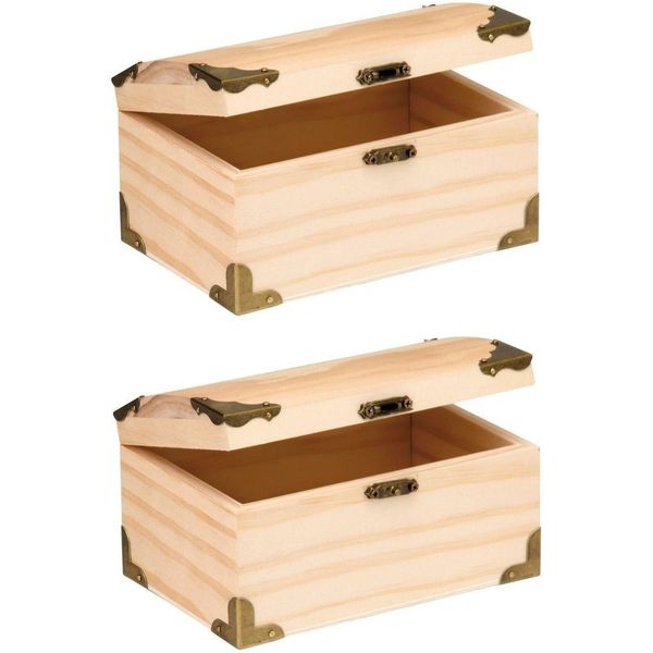 Annoteren residu etnisch 4x stuks houten kist ronde deksel 15 x 9,5 cm hobby/knutselmateriaal  (kantoor) | € 34 bij Fun-en-feest.nl | beslist.nl