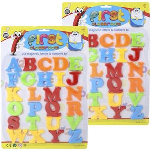 Alfabet letters set 52x stuks - magnetisch - 4 cm - magneet - koelkast - whiteboard - Magneten