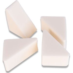 Schmink sponsjes - 4x - driehoek - latex - wit - 5 x 4 cm - make-up sponsjes - Schminksponzen