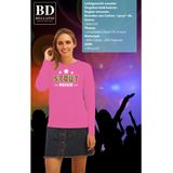 Verkleed sweater voor dames - Stout meisje - roze - carnaval/themafeest - Feesttruien