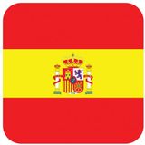 60x Bierviltjes Spaanse vlag vierkant - Bierfiltjes