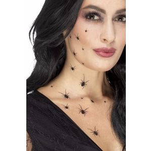 Heksen tattoo zwarte spinnen - Verkleed tatoeages