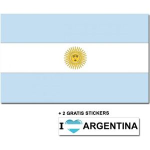 Argentijnse vlag + 2 gratis stickers - Vlaggen