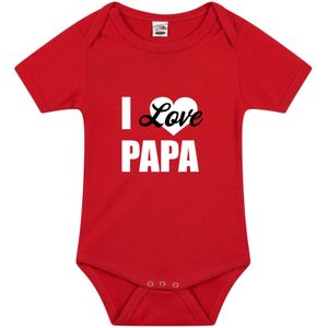 I love papa cadeau baby rompertje rood jongen/meisje - Rompertjes
