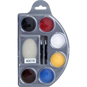 6 kleuren kinderschmink op palet - Schmink