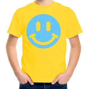 Verkleed T-shirt voor jongens - smiley - geel - carnaval - feestkleding voor kinderen - Feestshirts