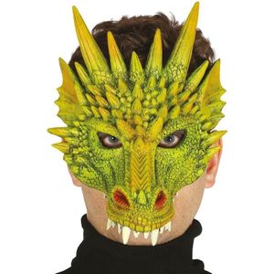 Groene draak monster masker van foam - Verkleedmaskers