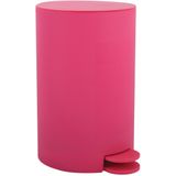 MSV Pedaalemmer - 2x - kunststof - fuchsia roze - 3L - klein model - 15 x 27 cm - Badkamer/toilet