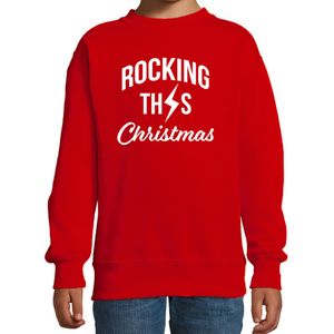 Rocking this Christmas foute Kerstsweater / Kersttrui rood voor kinderen - kerst truien kind