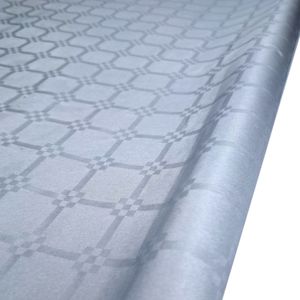Tafellaken/tafelkleed op rol - papier - zilver - 700 x 118 cm - tafeldecoratie - Feesttafelkleden
