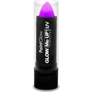 Lippenstift/lipstick - neon paars - UV/blacklight - 4,5 gram - schmink/make-up - Verkleedlippenstift