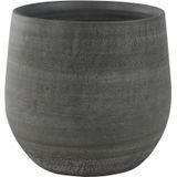 Plantenpot/bloempot in een strakke Modern design look mystic grijs Dia 31 cm en Hoogte 28 cm - Plantenpotten