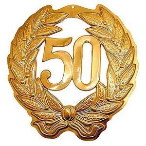 50 Jaar gouden krans - Feestdecoratieborden