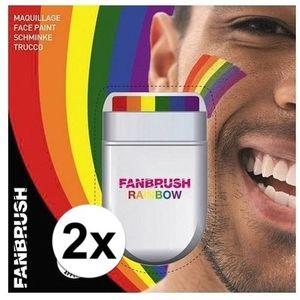2x Gay Parade schminkstift regenboog - Schmink