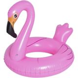 Opblaasbare zwemring/zwemband dieren roze flamingo 115 x 110 cm - Zwembanden