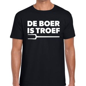 Festival shirt de boer is troef zwart heren - Feestshirts