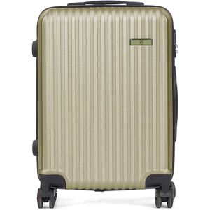 Cabine handbagage reis trolley koffer - zwenkwielen - 57 x 38 x 23 cm - 48 liter - groen - Handbagage koffers