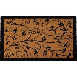 Luance Warm Welcome Deurmat - anti slip - rechthoek - planten print - 75 x 45 cm - schoonloopmat - Deurmatten