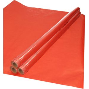 Inpakpapier/cadeaupapier - 5x rollen - roodbruin - 70 x 200 cm - Cadeaupapier