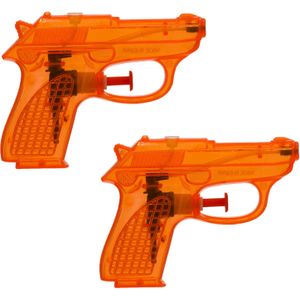 Waterpistool Splash Gun - 4x - klein model - 12 cm - oranje - Waterpistolen