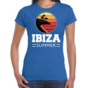 Ibiza zomer t-shirt / shirt Ibiza summer blauw voor dames - Feestshirts