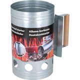 BBQ briketten/houtskool starter met houten handvat 27 cm - Brikettenstarters