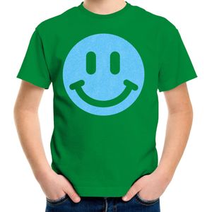 Verkleed T-shirt voor jongens - smiley - groen - carnaval - feestkleding voor kinderen - Feestshirts