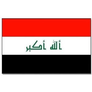 Landen thema vlag Irak 90 x 150 cm feestversiering - Vlaggen