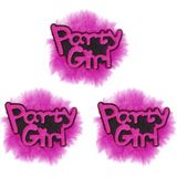 6x stuks vrijgezellenfeest pins Party Girl - buttons