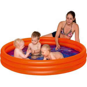 Buitenspeelgoed zwembaden oranje rond 157 x 28 cm voor jongens/meisjes/kinderen - Opblaaszwembaden