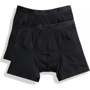 Fruit of the Loom classic boxer heren ondergoed katoen zwart 4-pack Maat XL - Boxershorts