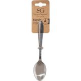 Secret de Gourmet Koffie/thee lepels - 8 stuks - RVS - 14,5 cm