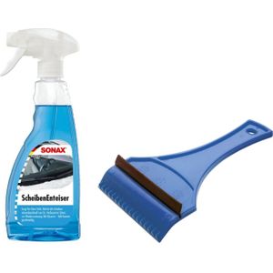 Ruitenontdooier spray - voor auto - 500 ml - antivries sprays - winter/vorst - incl. ijskrabber - Ontdooispray