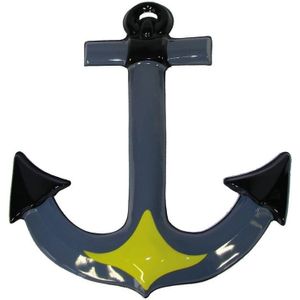 Feest versiering decoratie maritiem anker 52 cm van plastic voor aan de muur/wand - Feestdecoratievoorwerp