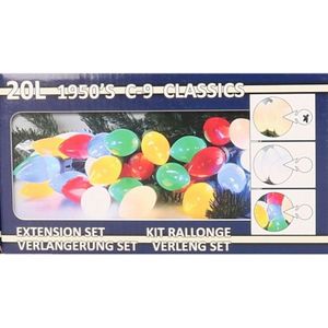 Kerst decoratie LED verlichting verlengsnoer met warm witte kaarsjes lampjes 400 cm voor buiten - kerstverlichting lichtnet