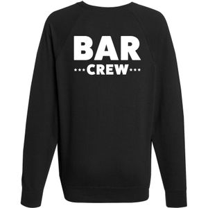Bar crew tekst horeca sweater / trui zwart voor heren - Feesttruien