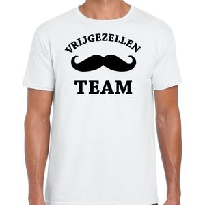 Vrijgezellen feest t-shirt voor heren - Vrijgezellen Team - wit - bachelor party/bruiloft - Feestshirts